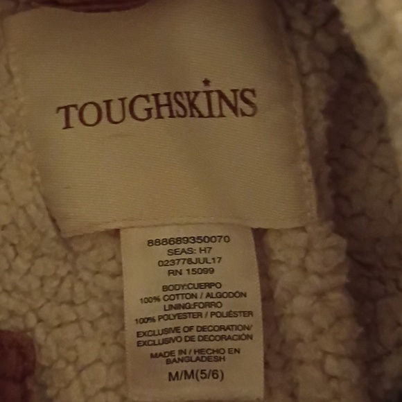 Toughskins Kids Corduroy Jacket with Sherpa Collar - Tan - Picture 4 of 4